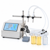 ZONESUN ZS-DPYT2P Dual-Nozzle Semi-Automatic Liquid Filling Machine with application samples on white background