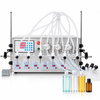 ZONESUN ZS-MP5000 6-Nozzle Magnetic Pump Filler for Perfume, Juice & Essential Oil with application samples on white background