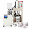 ZONESUN ZS-VGPJ1 Pneumatic Psaste Scrub Cream Filling Machine | Hydraulic Press with application samples on white background
