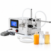 ZONESUN ZS-MPZ1 6L Semi Automatic Magnetic Pump Liquid Filling Machine with application samples on white background