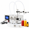 ZONESUN ZS-MPZ2 2 Nozzle Magnetic Pump Liquid Filling Machine with application samples on white background