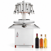 ZONESUN ZS-HXF12 Automatic Rotary Siphon Filling Machine for Beverages Wine Sauce with application samples on white background