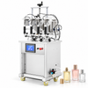 ZONESUN ZS-YTZL4S Semi-Automatic Vacuum Bottle Filling Machine with application samples on white background