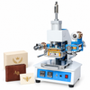 Zonesun ZY‑819E Pneumatic Automatic Logo & Foil Stamping Machine — machine with application samples on white background; samples illustrate applications