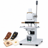 ZONESUN WT-90XTS Custom Hot Foil Stamping Machine with Infrared Locator — machine with application samples on white background; samples shown for application illustration