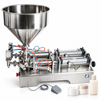 ZONESUN ZS-GT2 Pneumatic Paste Filling Machine with Hopper with application samples on white background