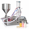 Zonesun ZS-GTD2 Pneumatic Paste Filling Machine with Diving Nozzles for Foam with application samples on white background