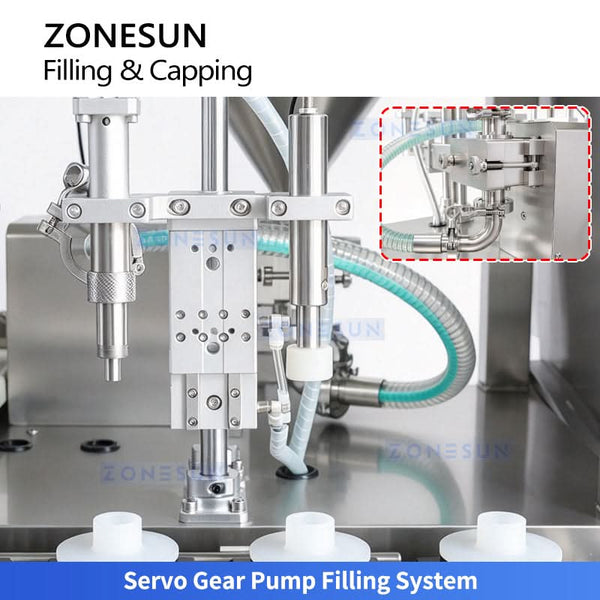 ZONESUN ZS-AFC48B automatic round bottle filling and capping machine - view 3