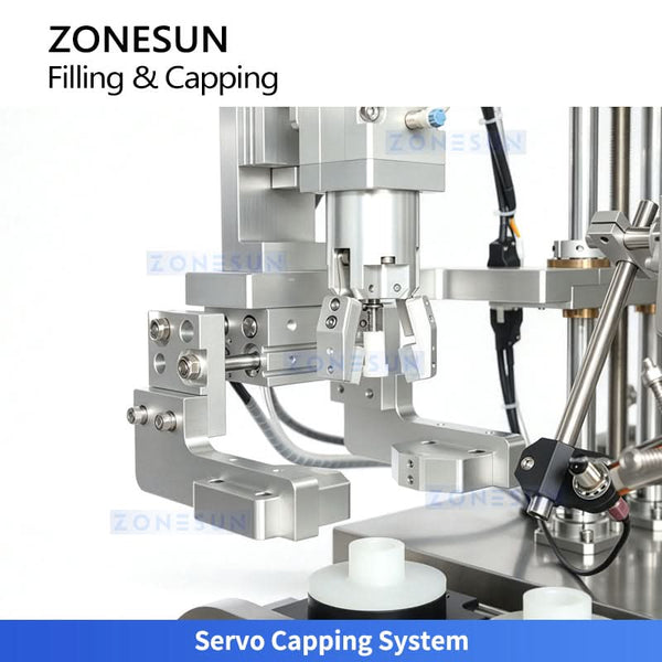 ZONESUN ZS-AFC48B automatic round bottle filling and capping machine - view 5