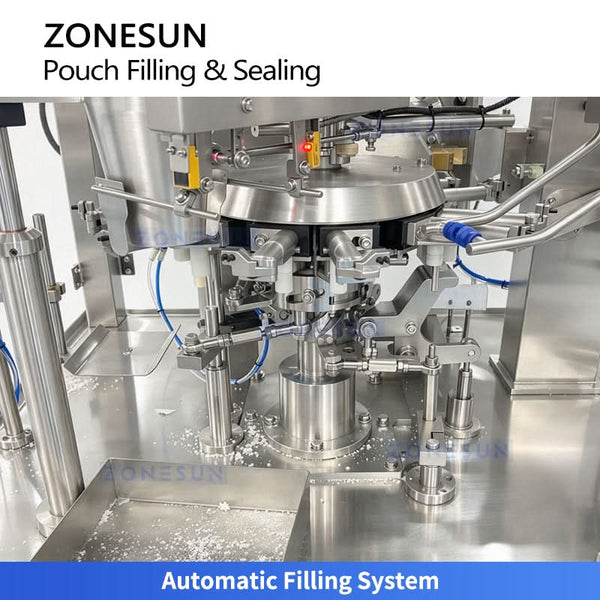 ZONESUN ZS-FM80 automatic volumetric cup premade pouch filling and sealing machine - view 5