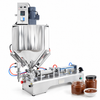 ZONESUN ZS-GTJH1 heated mixing paste filler with chocolate sauce jars on white background