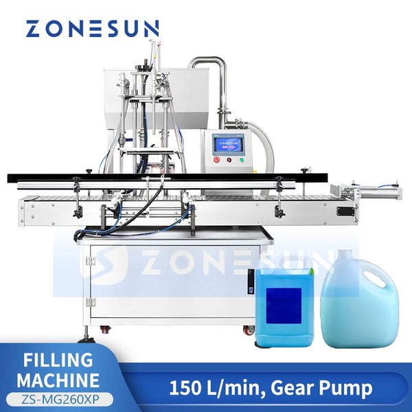 ZONESUN ZS-MG260XP automatic dual-head gear pump liquid filling machine - view 1