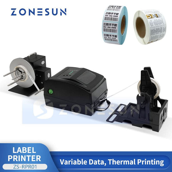ZONESUN ZS-RPR01 TH340 label printer with R7 automatic label rewinder