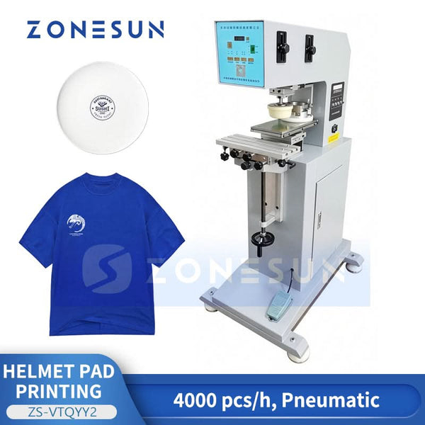 ZONESUN ZS-VTQYY2 single-color helmet pad printing machine - view 1