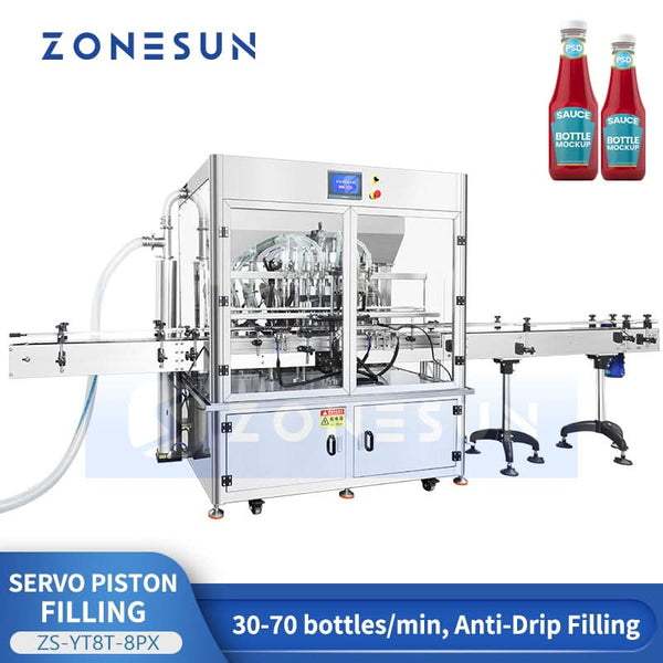ZONESUN ZS-YT8T-8PX automatic 8-head servo piston paste filling machine