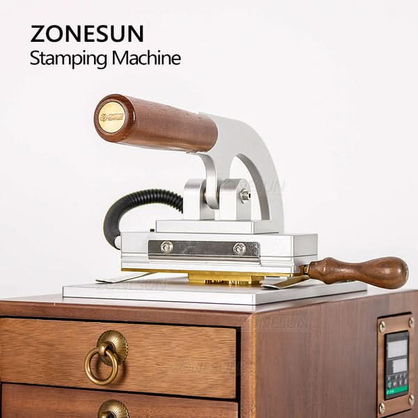 ZONESUN ZS-90XT Walnut Hot Foil Stamping Machine for Leather & Wood Crafts