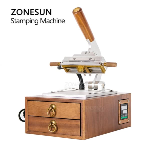 ZONESUN ZS-90XT Walnut Hot Foil Stamping Machine for Leather & Wood Crafts