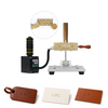ZONESUN ZS-90ZM Machine + Brass Plate + Custom Mold; original machine and accessories with complete leather and paper application examples