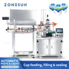 ZONESUN ZS-FS600 automatic paste and liquid cup filling and sealing machine