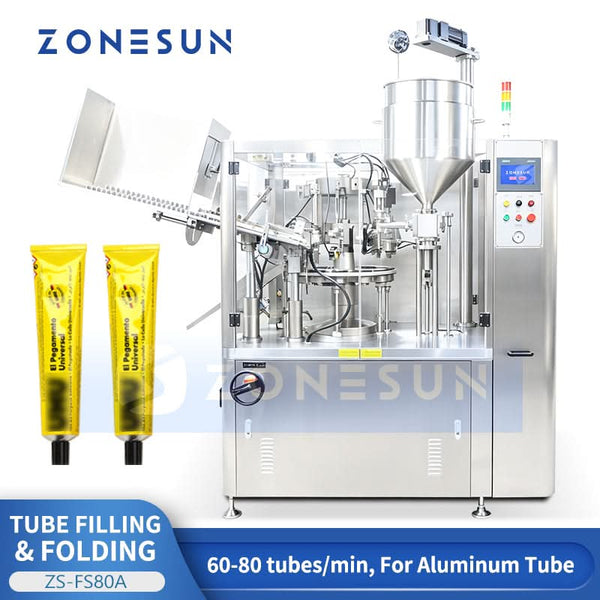 ZONESUN ZS-FS80A automatic high-speed aluminum tube filling and folding sealing machine