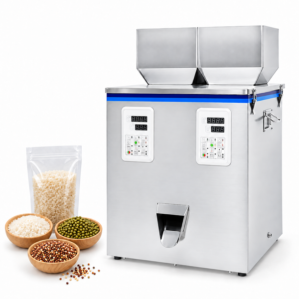 ZONESUN ZS-GWF2 dual hopper granule filling machine with rice, beans and seeds