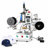 ZONESUN ZS-TY100 machine with heat transfer printed cap and shirt on white background