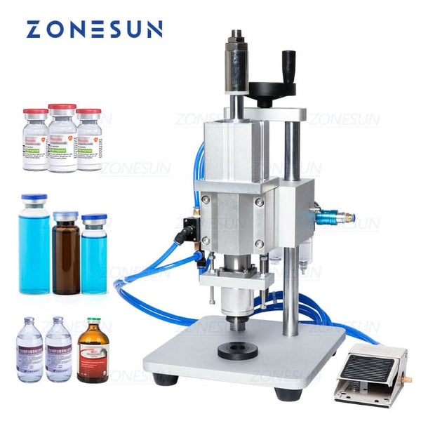 ZONESUN ZS-YG10A pneumatic vial crimping machine and applications