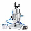 ZONESUN ZS-YG10A machine with aluminum plastic flip-off cap glass vials on white background