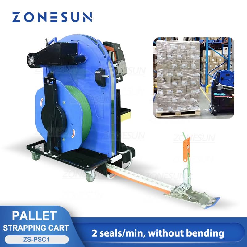 ZONESUN ZS-PSC1 Automatic Pallet Strapping Cart for PP/PET