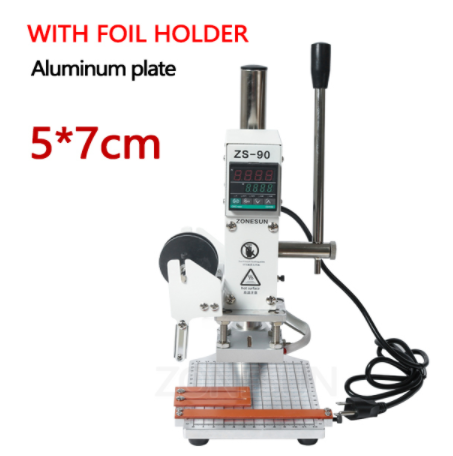  Digital Hot Foil Stamping Machine 5 * 7cm/8 * 10cm/10 * 13cm  Leather Bronzing Pressure Mark Machine with Full Scale on The Base Plate  for PVC Leather PU Paper Logo Embossing