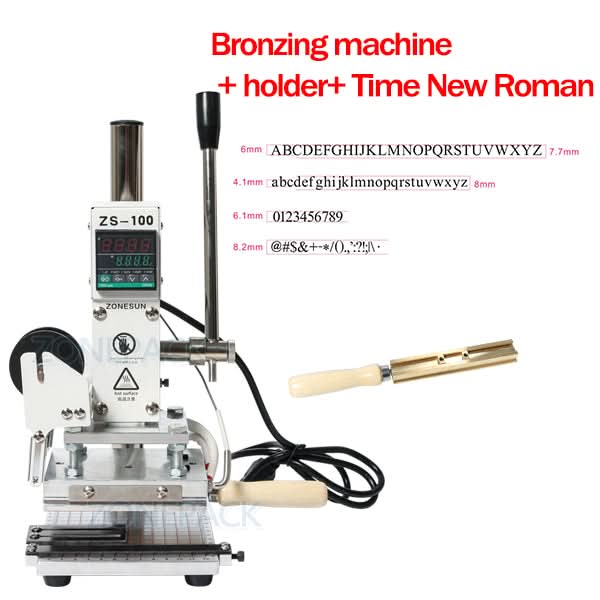 Bronzing Machine ZONESUN ZS-100 Dual Purpose Hot Foil Stamping Machines Leather Embossi
