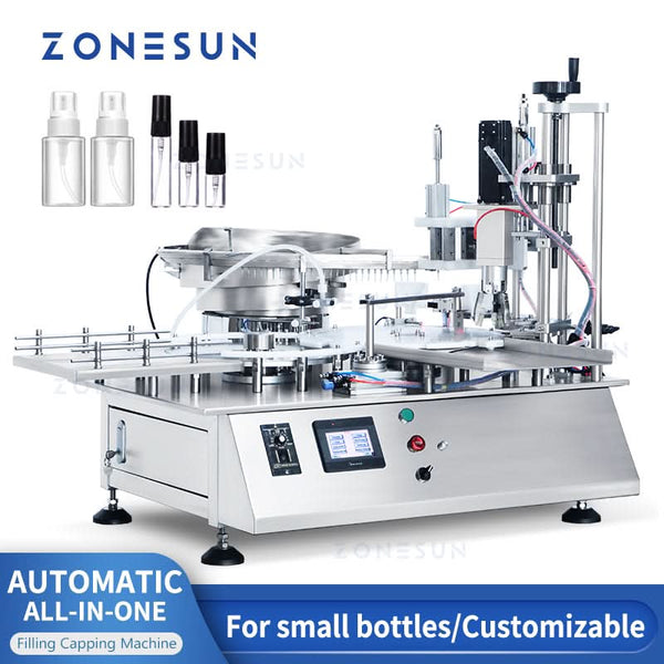 ZONESUN ZS-AFC7 Automatic Liquid Filling & Capping Machine for Vials & Perfume Bottles ZONESUN ZS-AFC7 Automatic Liquid Filling & Capping Machine for Vials & Perfume Bottles
