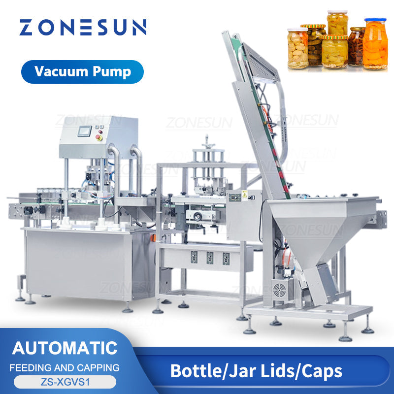ZS-XGVS1 Automatic Vacuum Capping Machine With Cap Feeder – ZONESUN ...