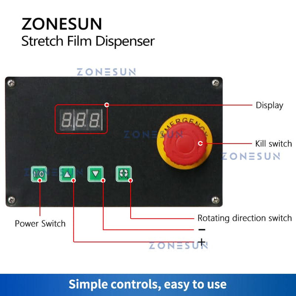 Zone Machine Films ZONESUN ZS-DBC800 Stretch Film Wrapping Machine for Cartons & Pallets