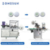 ZONESUN Automatic Toilet Cleaner Teacake Soap Pleated Wrapping Packaging and Plane Labeling Machine