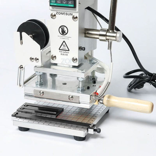 Bronzing Machine ZONESUN ZS-100 Dual Purpose Hot Foil Stamping Machines Leather Embossi