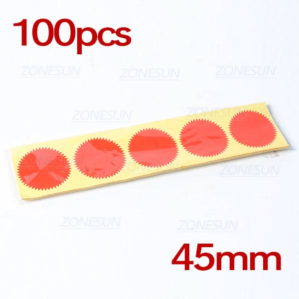 ZONESUN 100Pcs 45mm Embosser Sticker for Embossing Stamp Customize Emb